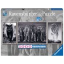 Ravensburger Puslespill 1000 Brikker Svart/hvite Dyr