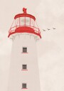 Coastal Red Lighthouse Plakat / 30x40