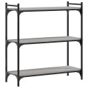  Bokhylle 3 etasjer grå sonoma 80x30x86 cm konstruert tre 8721012194526