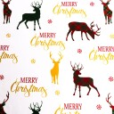 Borg Living Tekstil voksduk med akrylbelegg   30 meter på rull   Med julemotiv   Merry Christmas   140 cm bred tekstilduk