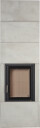 Brunner BSO 02 umalt elementpeis med et glass  rett vegg