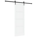 vidaXL skyvedør med beslagsett hvit 73,5x211 cm solid furu