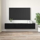  TV skap 3 pcs Svart 60 x 30 x 30 cm Konstruert tre