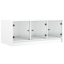  Salongbord med glassdører hvit 102x50x42 cm 8721012213630