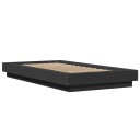  Sengeramme med LED-lys svart 90x190 cm konstruert tre 8721102617867