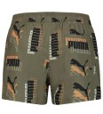 Puma Badeshorts   Logo   Mose Green Kombinasjon   Puma   Medium   Badetøy Grønn Hvit Oransje Svart