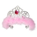 Boland Traciks Boland 44076 Fancy Kjole Tiara Barn Jente Feather Isopor Rosa Sølv Ce