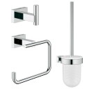 GROHE 40757001, Kromfarget, Glass, Metall, Moderne, 3 stykker