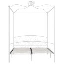 vidaXL Himmelsengeramme hvit metall 160x200 cm