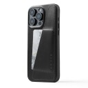 Mujjo Full Leather Wallet for iPhone 15 Pro Max Svart