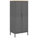  Garderobe FLORO grå 77x53x171 cm heltre furu