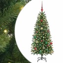  Kunstig juletre med 150 LED med stativ grønn 150 cm PE og PVC