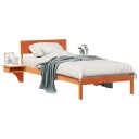  Sengeramme med nattbord Voksbrun 90 x 200 cm Heltre furu
