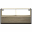  TV-benk sonoma eik 80x31x39,5 cm konstruert tre og metall 8721102839849