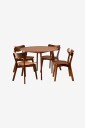AC Design Furniture   Roxby spisebordssett med bord og 4 stoler 105 x 105 x 76 cm   Brun