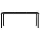 vidaXL Hagebord svart 180x70x73 cm polyrotting