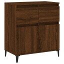 vidaXL Skjenk brun eik 60x35x70 cm konstruert tre