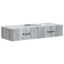 vidaXL Vegghengt Sidebord Grå sonoma 87,5 x 34,5 x 17 cm