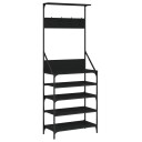  Klesstativ med skooppbevaring svart 70x34x184 cm 8721012196544