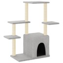 Vidaxl Kattetre Med Klorestolper I Sisal Lysegrå 97.5 cm