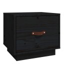 vidaXL Nattbord svart 40x34x35 cm heltre furu