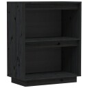 vidaXL Konsollskap svart 60x34x75 cm heltre furu