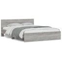 vidaXL Sengeramme med hodegavl grå sonoma 150x200 cm 8721012246980