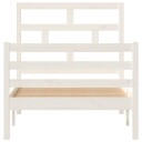 vidaXL Sengeramme hvit heltre furu 90x200 cm