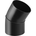 250 mm x 30° Stor radiusbøyning svart PEH Geberit