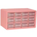 Raaco Oppbevaringskasse med 12 rom Dusty Rose