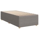  Sengeramme gråbrun 90x190 cm stoff