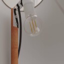 Lucande Jinda vegglampe, trestamme, fløyelsgrå