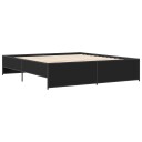  Sengeramme svart 200x200 cm konstruert tre og metall 8721102610578