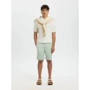 Selected Slmcran Ss Knit Structure Zip Polo Noos   Cream   XXL