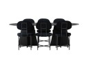 Venture Home Bootcut Spisegruppe 230 cm Oval med 6 Stella Stoler Sort