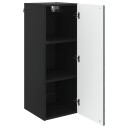 vidaXL Vegghengt skap Svart 33 x 34,5 x 90 cm Konstruert tre