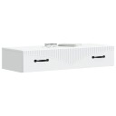 vidaXL Vegghengt Sidebord Hvit 87,5 x 34,5 x 17 cm Konstruert tre