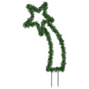 vidaXL Julelysdekorasjon med pigger meteor 80 LED 62 cm