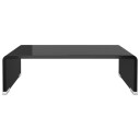TV-benk glass 40x25x11 cm - sort