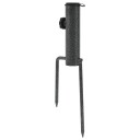  Parasollstativer med plugger 2 stk 9x35 cm galvanisert stål 4003381