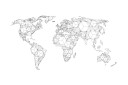 Fototapet  Map Of The World White Solid 250x193 - Artgeist sp. z o. o.