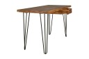 Skrivebord Lochside 130 cm med Oppbevaring Skuff   Massivt Tre/Svart