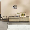 Design House Air sidebord, lavt svart, rotting