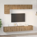  TV benksett 5 pcs artisan eik 100 x 30 x 30 cm Konstruert tre