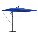  Kantilever bananparasol med lås Blå 294 x 200 x 254 cm