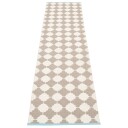 Pappelina Marre matte 70x300 cm mud / vanilla turquoise stripe