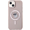 Karl Lagerfeld Choupette MagSafe Mobildeksel for iPhone 15 Plus Rosa