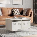  TV-benk hvit 68x50x43,5 cm kaldvalset stål 8721102930003