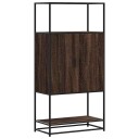  Highboard brun eik 68x35x139 cm konstruert tre og metall 8721102841026