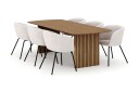 Bark Richeto Spisebord 240 cm med 6 Berit Stoler   Natur